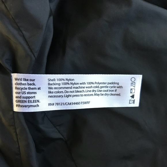 EILEEN FISHER Black snap quilted puffer vest, XS - Picture 6 of 7